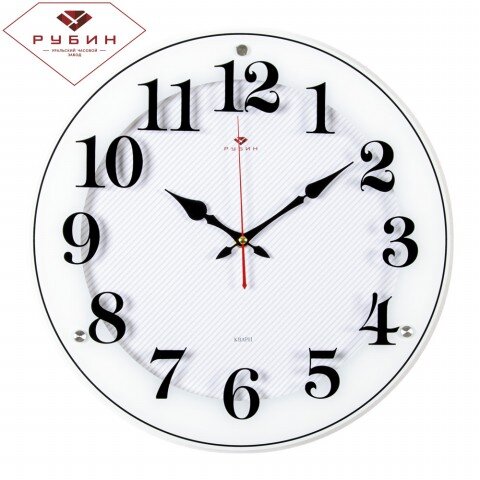 4040-1241W бел. (в кор.5шт.) - Часы настенные круг [01078304]