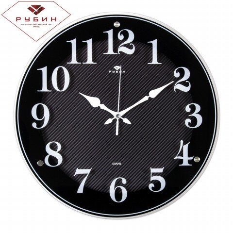 4040-1242B чёрн. (в кор.5шт.) - Часы настенные кру [01076590]