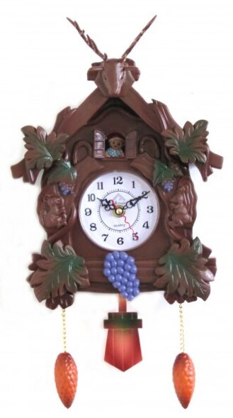 26L Корич. (в кор.24шт.) - Часы настенные с маятни [01085177]