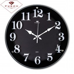 4040-1244B чёрн. (в кор.5шт.) - Часы настенные кру [01080064]