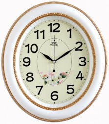 2852-R W (в кор.10шт.) - Часы настенные WORLD, мех [01086482]