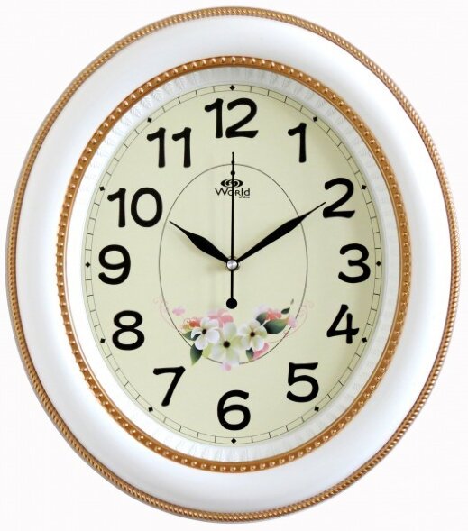2852-R W (в кор.10шт.) - Часы настенные WORLD, мех [01086482]