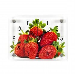 2026-587 (в кор.10шт.) - Часы настенные&amp;quot;Клубника&amp;quot; [01073840]