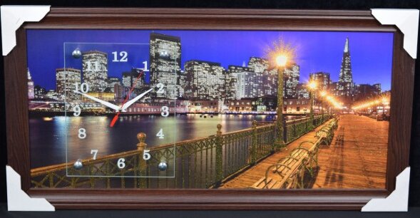 33х70 F-145G - Часы-картины настенные в багете Усп [01074685]