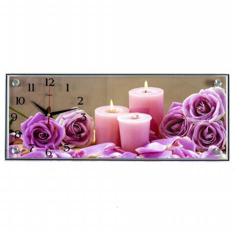 5020-738 (в кор.5шт.) - Часы настенные&amp;quot;Свечи и роз [01073564]