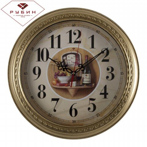 2950-104 (в уп.10шт.) - Часы настенные круг., корп [01083497]