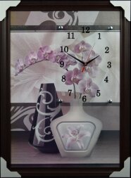 50х70 FV-189G - Часы-картины настенные в багете Ус [01075501]