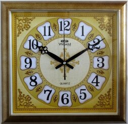 2932-R G (в кор.10шт.) - Часы настенные WORLD, мех [01086487]