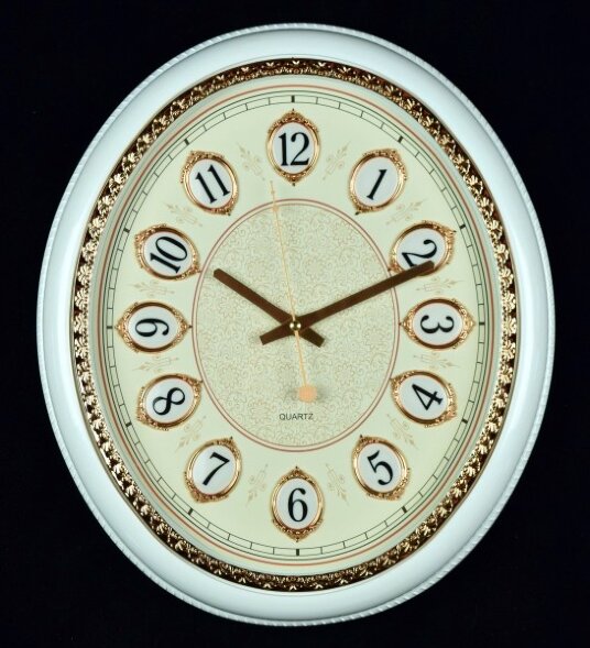 WS-7339 (в кор.10шт.) - Часы настенные овальные, р [01087397]