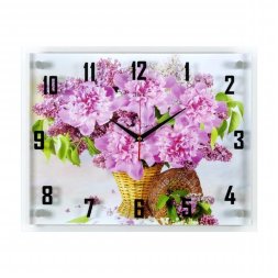 3545-1137 (в кор.5шт.) - Часы настенные&amp;quot;Пионы и си [01073883]