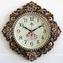 2952-R BR (в уп.10шт.) - Часы настенные WORLD, ква [01083746]