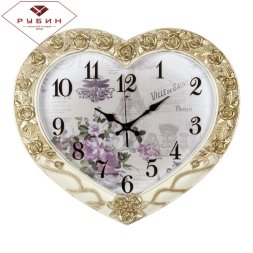 4134-001 (в кор.5шт.) - Часы настенные в форме сер [01084629]