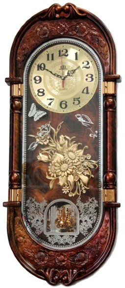 900G1 коричн. MIRRON (в кор.4шт.) -  Часы настенны [01085916]