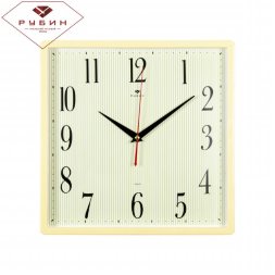 3028-126 (в кор.10шт.) - Часы настен.квадрат.светл [01079565]