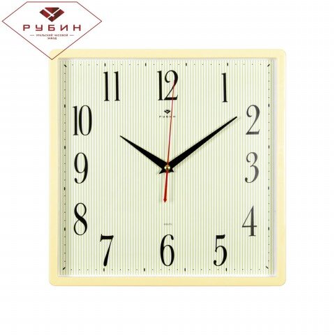 3028-126 (в кор.10шт.) - Часы настен.квадрат.светл [01079565]