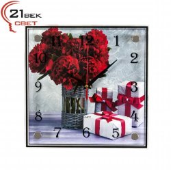 2525-07 (в кор.5шт.) - Часы настенные&amp;quot;Пионы и пода [01079511]