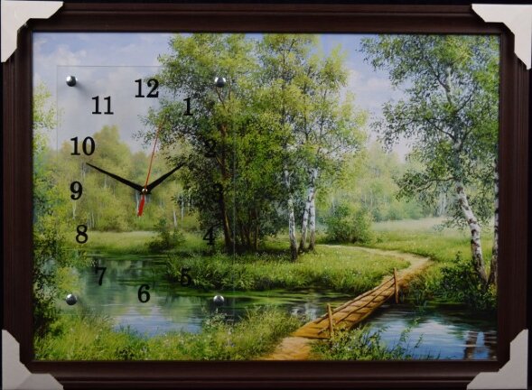 50х70 Si-43 - Часы-картины настенные в багете Успе [01075500]