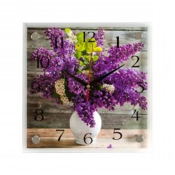 2525-08 (в кор.5шт.) - Часы настенные&amp;quot;Сирень в ваз [01074571]
