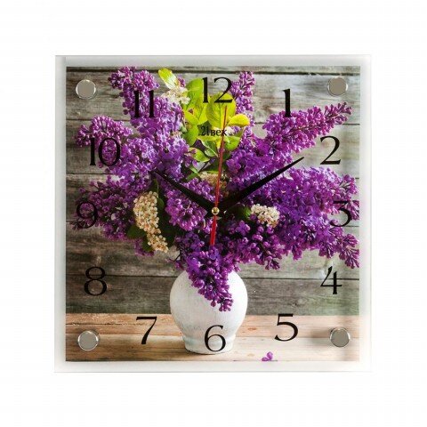 2525-08 (в кор.5шт.) - Часы настенные&amp;quot;Сирень в ваз [01074571]