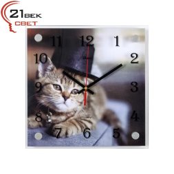 2525-1006 (в кор.10шт) - Часы настенные&amp;quot;Котёнок в [01082358]