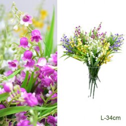 602812 (в уп.200/720шт.) - Цветок искусственный Бу [01094522]