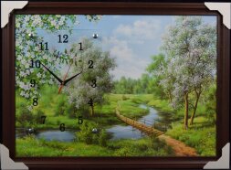 50х70 Si-447 - Часы-картины настенные в багете Усп [01074649]
