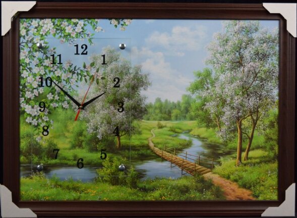 50х70 Si-447 - Часы-картины настенные в багете Усп [01074649]