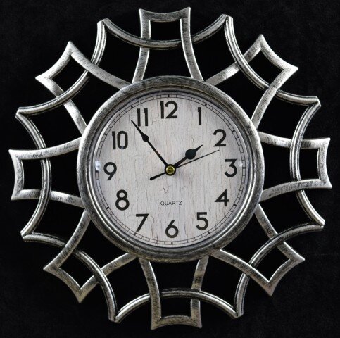 2889-4C-XYM Серебр. (в кор.30шт.) - Часы настенные [01076625]