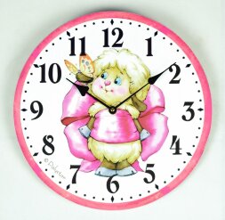 7770019SL (16) - Часы настенные&amp;quot;Кудряшки&amp;quot; 34*34*4с [01064277]