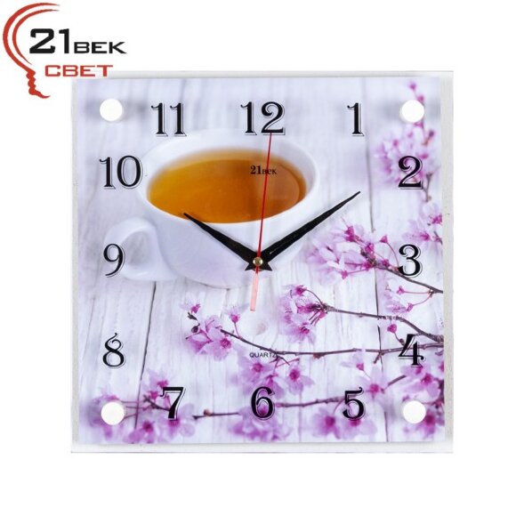 2525-101 (в кор.10шт) - Часы настенные&amp;quot;Чай и сакур [01088010]