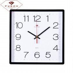 3028-141B Чёрн. (в кор.10шт.) - Часы настен.квадра [01079566]