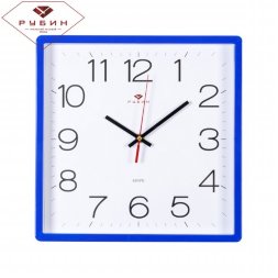 3028-141BL Син. (в кор.10шт.) - Часы настен.квадра [01083503]