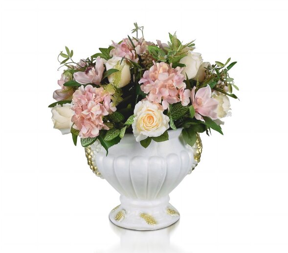 Ваза с цветами розовая, размер: высота 50см, ширин [01090861]