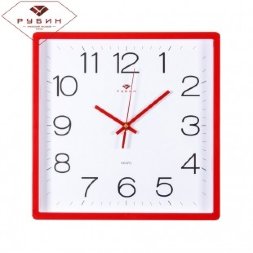 3028-141R Красн. (в кор.10шт.) - Часы настен.квадр [01081359]
