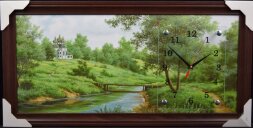 33х70 Si-493G - Часы-картины настенные в багете Ус [01075516]