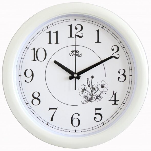 6615k W (в кор.10шт.) - Часы настенные WORLD, меха [01086443]