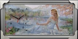 33х70 Si-548G - Часы-картины настенные в багете Ус [01074692]