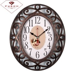 3126-005 (в кор.10шт.) - Часы настенные овал &amp;quot;Пион [01086958]