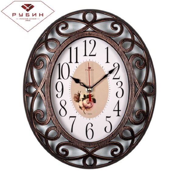 3126-005 (в кор.10шт.) - Часы настенные овал &amp;quot;Пион [01086958]