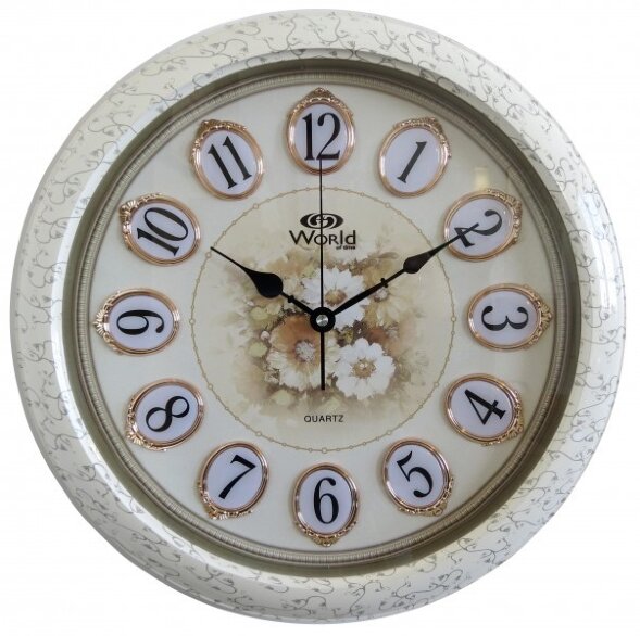 6775k WT (в уп.10шт.) - Часы настенные WORLD, квар [01085516]