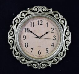 6011-01A-XYM Золот.(в уп.12шт.) - Часы настенные, [01081299]