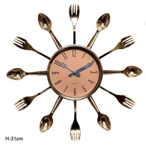 606060 (в уп.20шт.) - Часы настенные Вилки-ложки / [01083809]