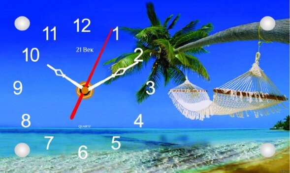 1323-111 (в кор.36шт.) - Часы настольные&amp;quot;Гамачок&amp;quot;, [01079482]