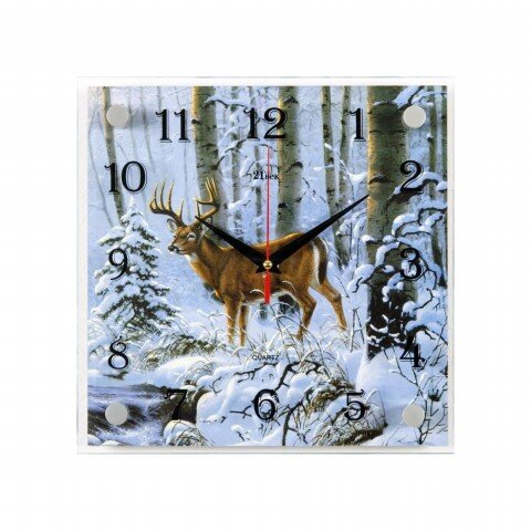 2525-1145 (в кор.5шт.) - Часы настенные&amp;quot;Олень в зи [01073854]