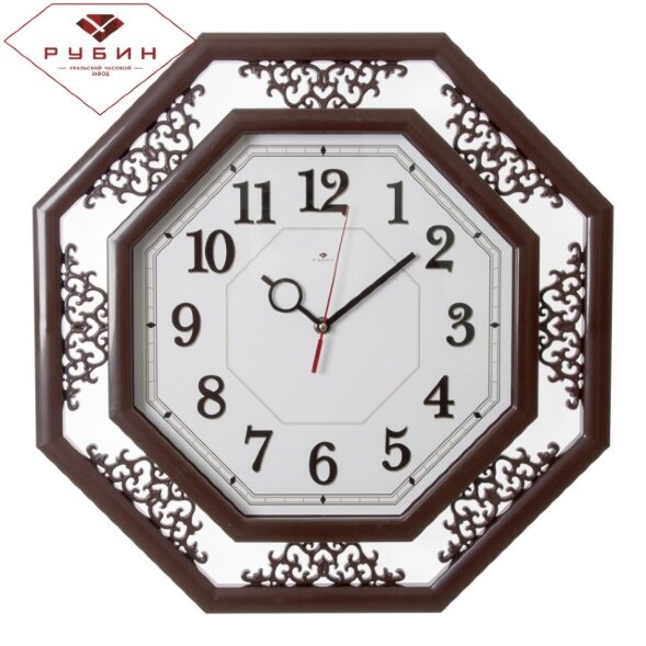 5045-100 (в кор.5шт.) - Часы настенные восьмиуголь [01084631]