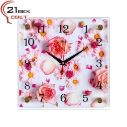 2525-118 (в кор.10шт) - Часы настенные&amp;quot;Флористика&amp;quot; [01088019]