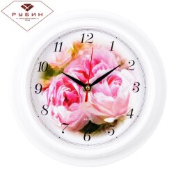 2121-146 (в кор.10шт.) - Часы настенные &amp;quot;Пионы&amp;quot; &amp;quot;Р [01084607]