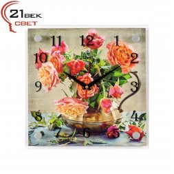 2525-1230 (в кор.5шт.) - Часы настенные&amp;quot;Розы&amp;quot;21 Ве [01079512]