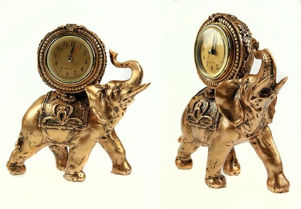 59359 (в кор.48шт.) - Часы настольные&amp;quot;Слон&amp;quot; 12*7*2 [01040766]