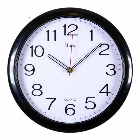 6026 Black (в кор.10шт.) - Часы настенные круг.&amp;quot;Кл [01074599]